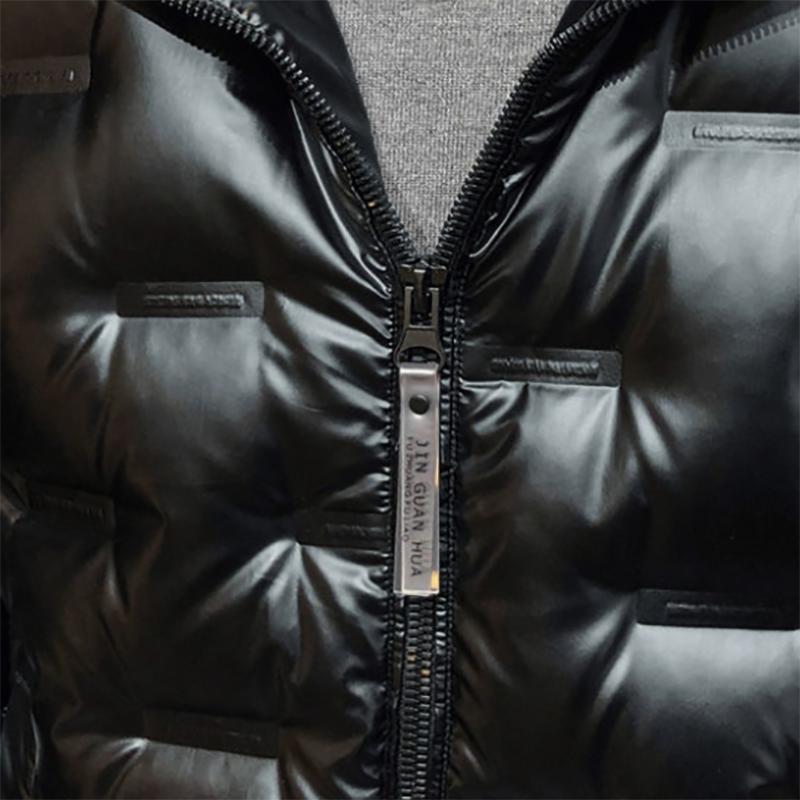 Men's Down Jacket Autumn and Winter Jackets Short Trend Stand-up Collar Fashion Shiny Coat for Men