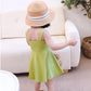 Children Dress Girls Summer Suspender Skirt Dress Korean Princess Dress with Flashing Solid Color Tube Top A-line Dress