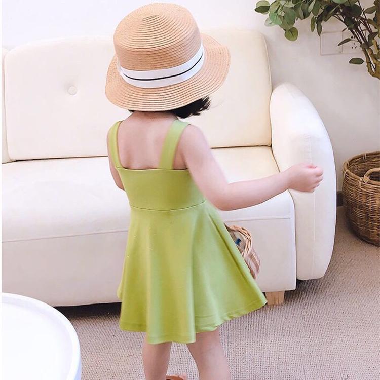 Children Dress Girls Summer Suspender Skirt Dress Korean Princess Dress with Flashing Solid Color Tube Top A-line Dress