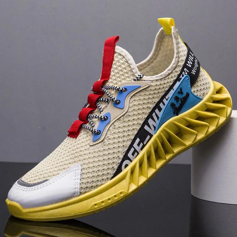 Men's Spring and Summer Large Size Soft Sneakers Male Flat Heel Soft Sole Sports Running Shoes