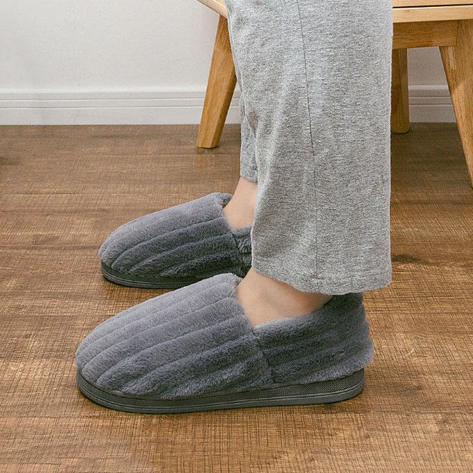 Women's Autumn and Winter Cotton Slippers Thick Bottom Warm Plush Cotton Shoes Couples Lover's Home Anti-Slip Slippers