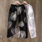 Cotton and Linen Printed Pants Women Loose Summer Thin Pants Women Plus Size Casual Pants Nine Points Harem Pants