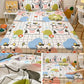 Three-piece Pillowcase with Thickened Non-slip Protective Cover Cotton Bedspread Mattress Cover Sheet