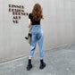 High Waist Loose Radish Jeans Female Harlan Straight Super Thin Old Pants