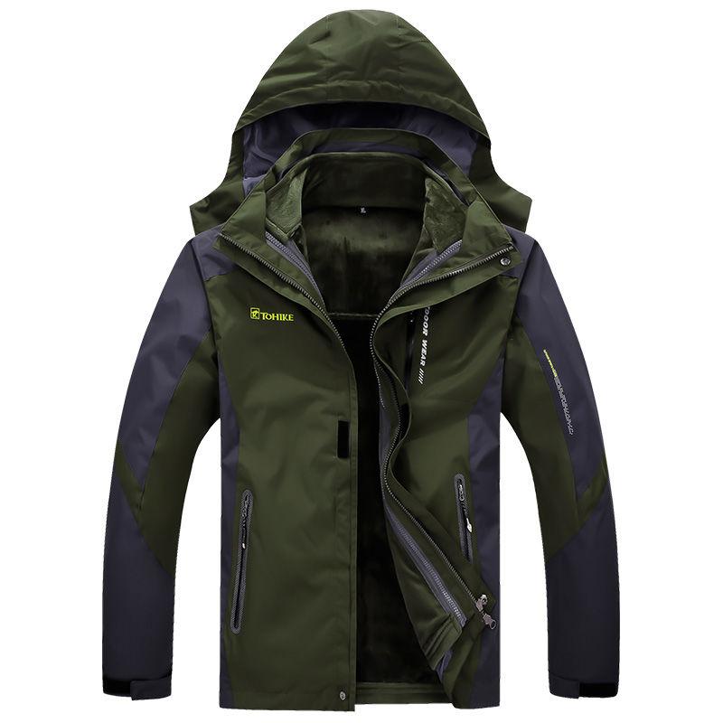 Outdoor Jacket Men's Autumn and Winter Three-in-one Polar Fleece Liner Mountaineering Suit