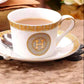 High-end Coffee Cup Mascot European Bone China Home Coffee Cup and Saucer Set British Afternoon Tea Cup Luxury Gift