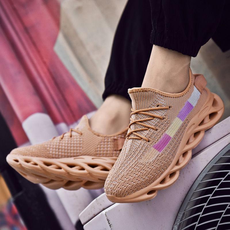 Size 39-44 Men Running Shoes Breathable Rubber Lace-up Mesh Shoes Outdoor Jogging Sneakers