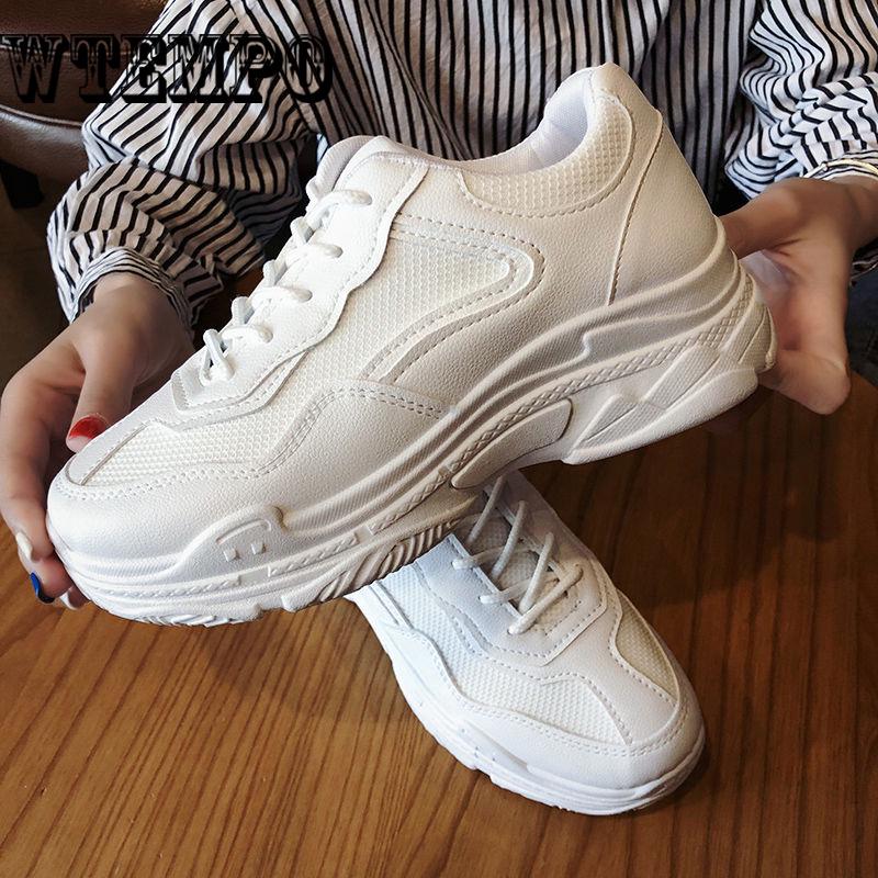 Sneakers Women Trendy Chunky Dad Shoe Laces Platform Shoes Camouflage Sneakers