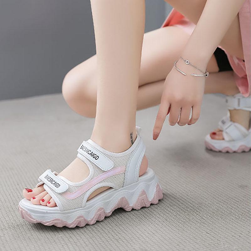 Summer Thick-soled Sports Sandals for Female Students Flat-bottomed All-match Sandals