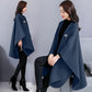 Woolen Coat Women's Cloak-style Coat Cardigan Woolen Coat Irregular Shawl Temperament Versatile Warm and Comfortable Wrap