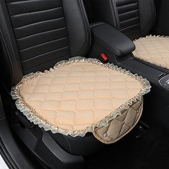 Car Cushion 1pc Plush Warm Cotton Pad Comfortable Lace Car Cushion Non-slip Breathable Car Cushion