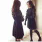 Pofulove Dress Fairy skirt in long Waist was thin outside wear Women's Wild winter Long Sleeve