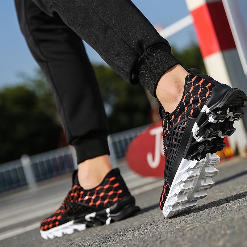 Men's Fashion Printed Sports Running Shoes Breathable Outdoor Casual Shoes Plus Size 39-47