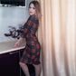 Plaid Dress Women OL Dress Body Sexy V Neck Plaid Spring Autumn Cotton Casual High Waist Midi Dresses Plus Size Short Sleeve Slim Clothes