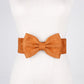 Dress with Big Bow Waist Elastic Elastic Wide Waist Girdle Female Leopard Girdle