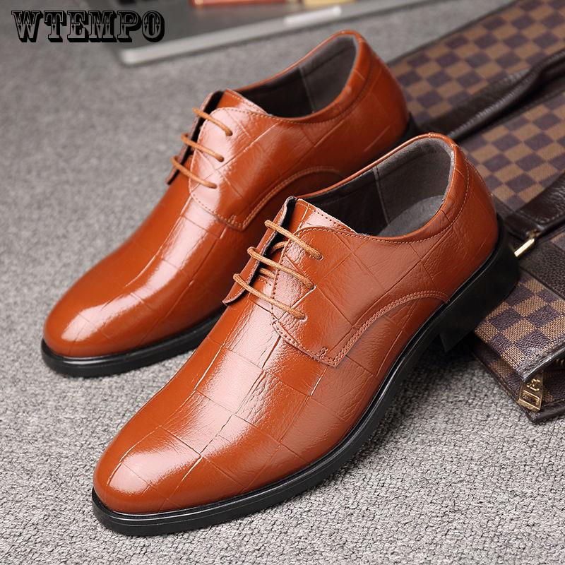 Fashion Men Business Shoes Soft Leather Casual Shoes Brand Men's Leather Shoes Black Footwear