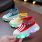 Korean Socks Shoes Boys and Girls LED Light Shoes Breathable Children's Sneakers