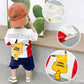 Cartoon Children's Summer Cute Set Pullover Top Short Sleeve T-shirt Shorts Boys Girls Two Piece Suit