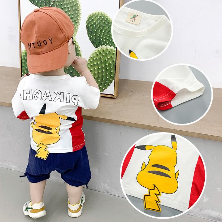 Cartoon Children's Summer Cute Set Pullover Top Short Sleeve T-shirt Shorts Boys Girls Two Piece Suit