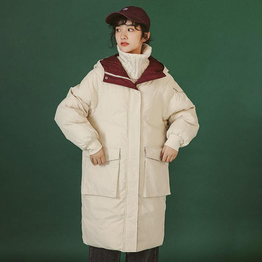 Cotton-padded Clothes Women's Winter Mid-length Thick Bread Clothes Korean Version of Loose Cardigan Jacket Women Ins