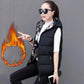 Reversible Hooded Cotton Vest Women's Short Plus Size Thick Winter Waistcoat Vest Jacket