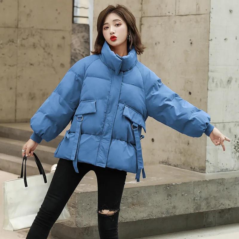 Women Winter Jackets Thicken Warm Coat Big Pockets Solid Fashion Ladies Down Jacket 2021 New Winter Jacket and Coat