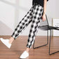 Harlan Pants Women's Loose and Wild Trend Short Autumn and Winter Beam Feet Plaid Casual Leggings