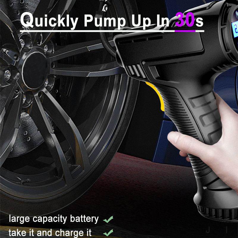 Car Tire Pump & Tire Pressure Monitor Smart Digital Displays Rechargeable Tire Inflator Equipment Auto Air Pump 120W