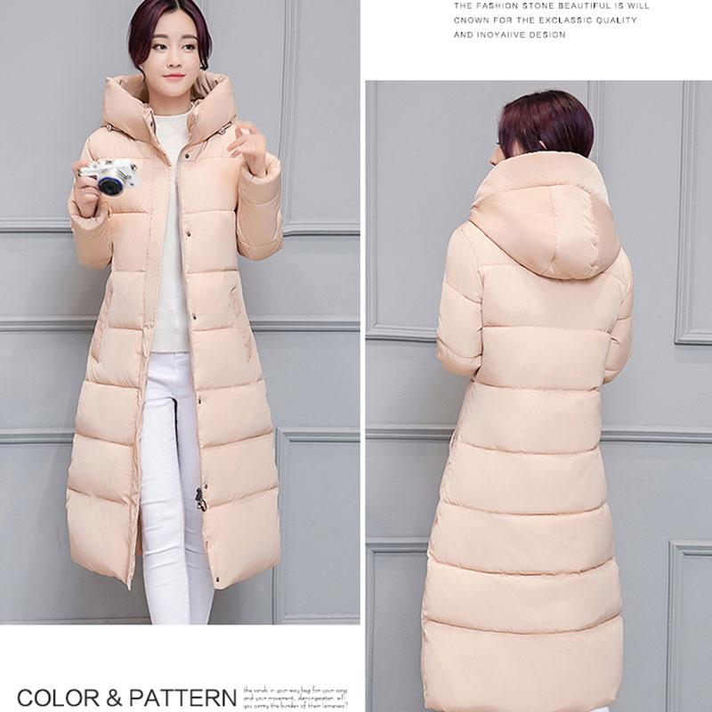Women's Cotton-padded Winter Jacket Cotton-padded Jacket Mid-length Over The Knee Korean Thick Loose Padded Coat