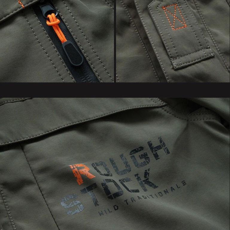 Autumn and Winter Thickened Jacket Men's Outdoor Leisure Multi-pocket Mid-length Jacket Large Size Waterproof Men's Jacket