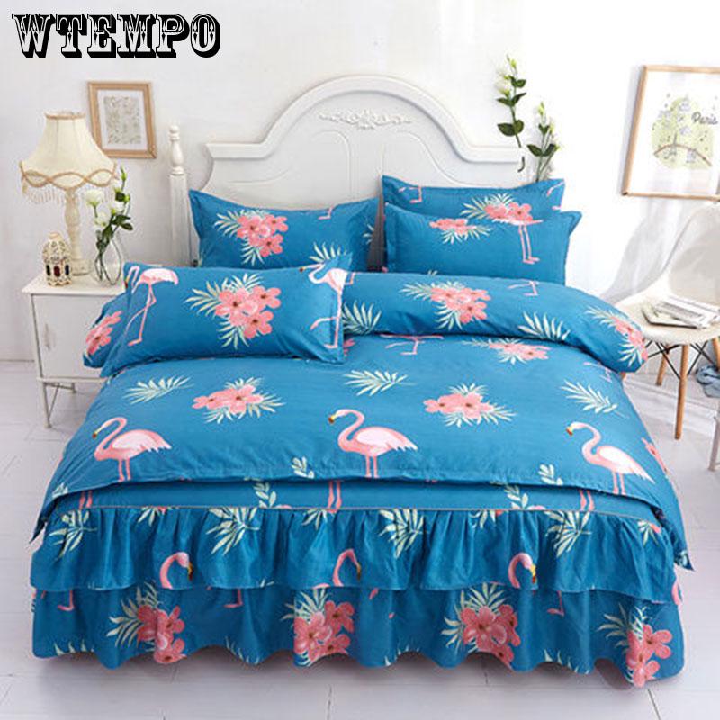 New Bedding Set Flower Double Flat Sheets  Bedspread Duvet Cover Comforter Adult Queen