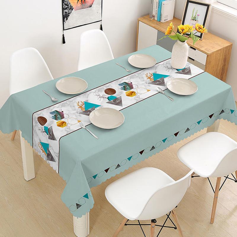 PVC Checkered Tablecloth Waterproof, Anti-scald, Oil-proof, Disposable Tablecloth Fabric Coffee Table Nordic Style Tablecloth