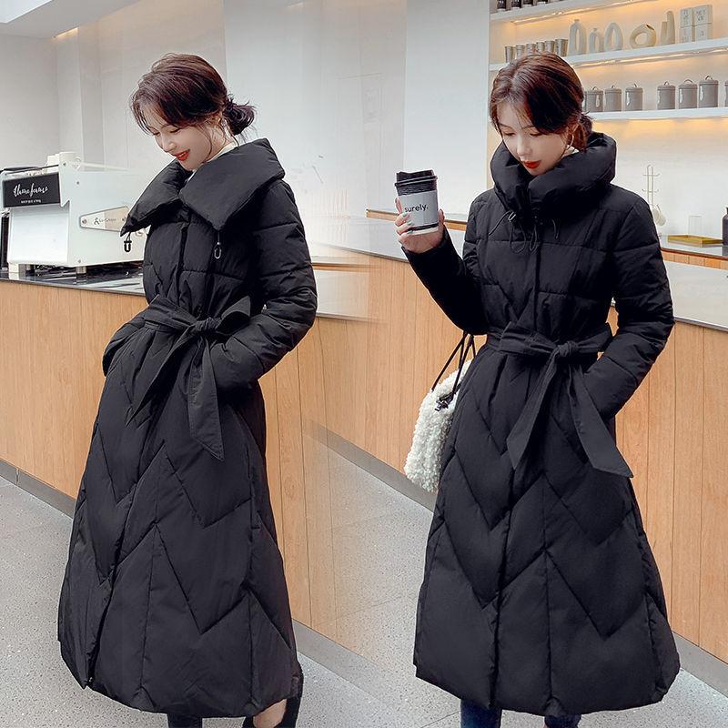 Women's Mid-length Down Padded Jacket, Long Coat, Thick Slim Temperament Padded Jacket