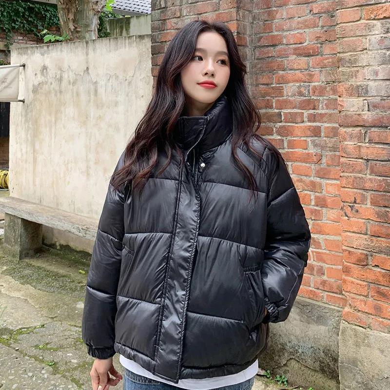 Short Padded Jacket Women's Pearlescent Korean Loose Padded Jacket Student Bread Coat Down Padded Winter Jacket