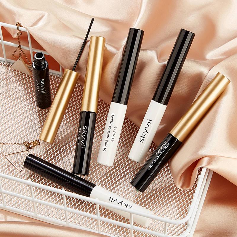 Not easy to discolor Mascara ultra-fine brush head is waterproof and elongated without blooming