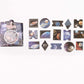 45PCS Stamping Sticker Pack Zhiyi Letter Salt Series Art Handbook Decoration Collage Material Stamp Sticker Small Fresh