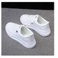 PU Leather Casual Shoes Women Sneakers 2020 Spring Light White Sneakers Platform Med Heel Ladies Shoe Comfortable 35-40
