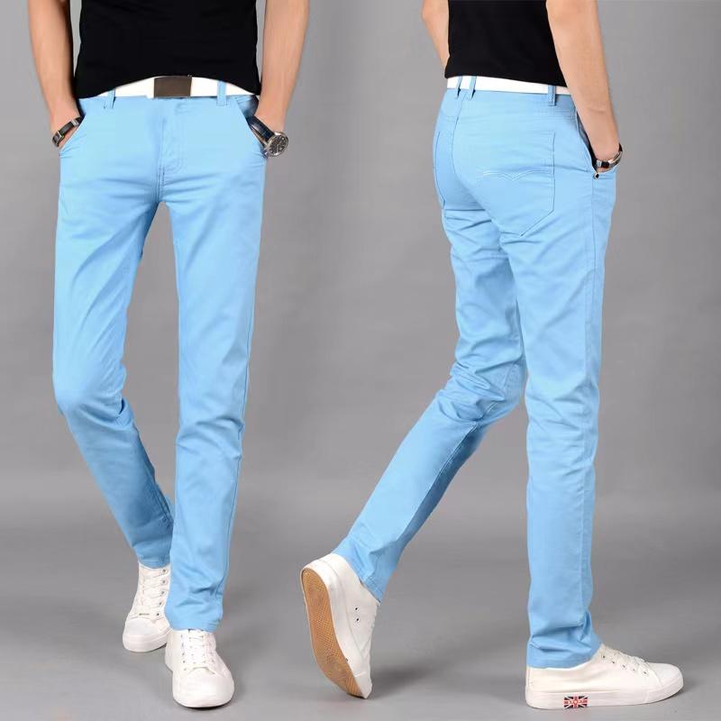 Spring and Autumn Cotton Solid Color Pants Loose Straight Sweatpants All-match Men's Business Sports Casual Trousers