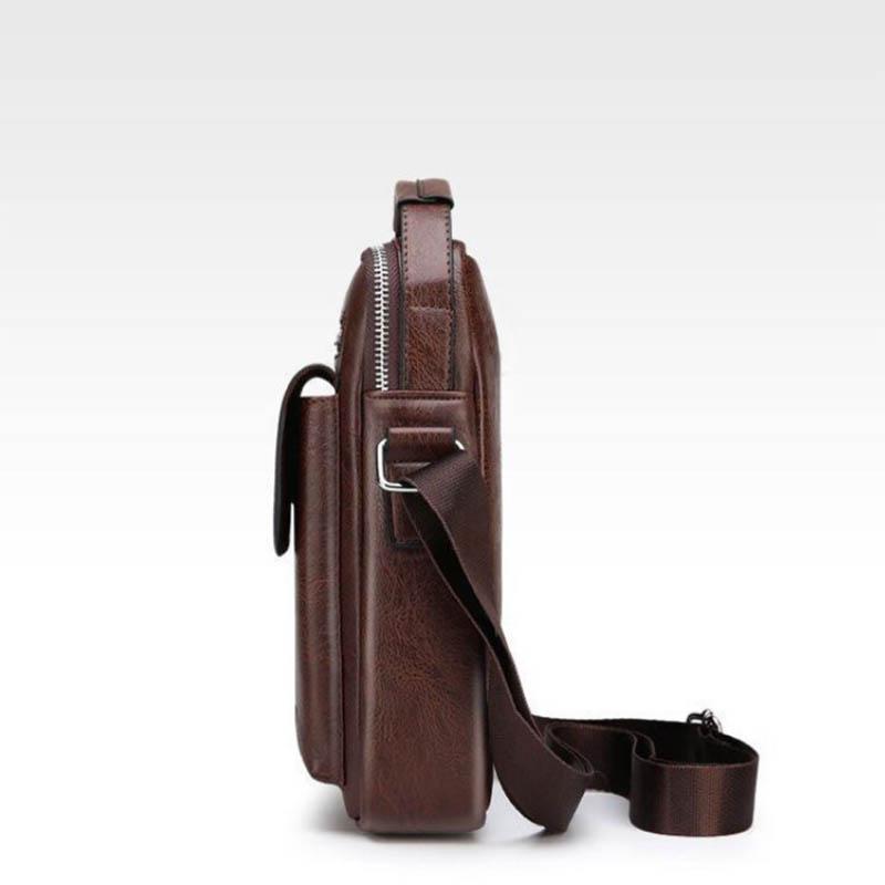 Leather Texture Men's Shoulder Bag Business Handbag Conference Bag Briefcase Backpack Messenger Bag