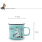 3 Colors Cartoon Ceramic Mug 300ML Student Breakfast Milk Coffee Cup with Handle Retro Imitation Enamel Mugs Office Gift