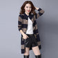 Autumn and Winter Casual Fashion Coat Mid-length Loose Pocket Sweater Long-sleeved Knitted Cardigan