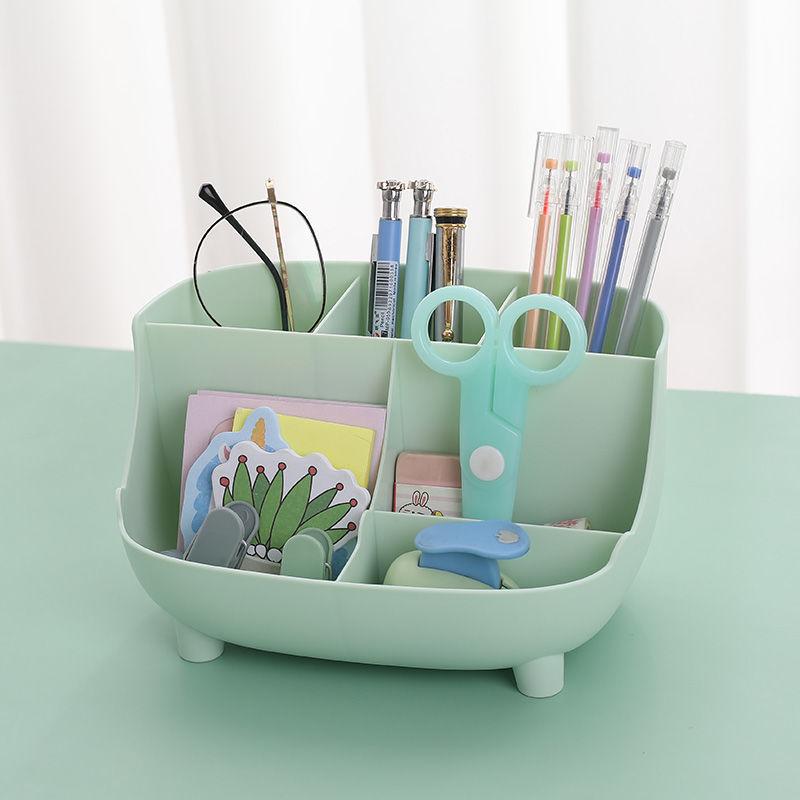 Nordic 6 Grid Oblique Insert Creative Pen Holder Multifunctional Desktop Decoration Ornaments Cosmetic Brush Pen Bucket Storage Box