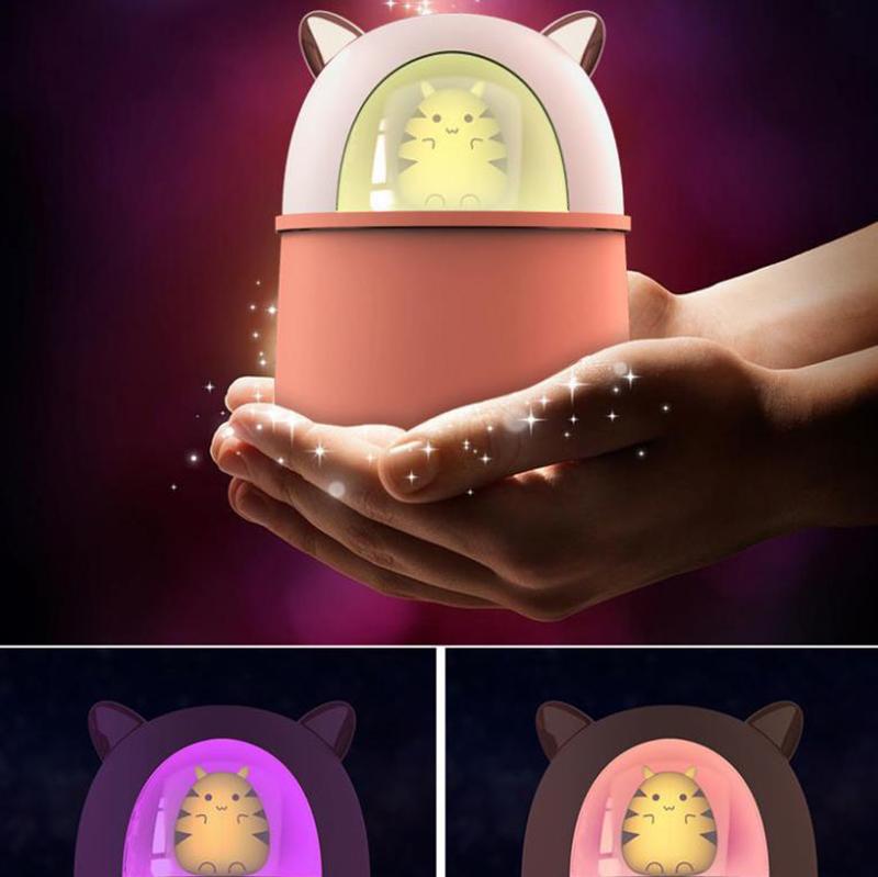 300ml Indoor Air Humidifier Purifier Mute Aroma Diffuser Portable USB Electric Sprayer Cute Mouse