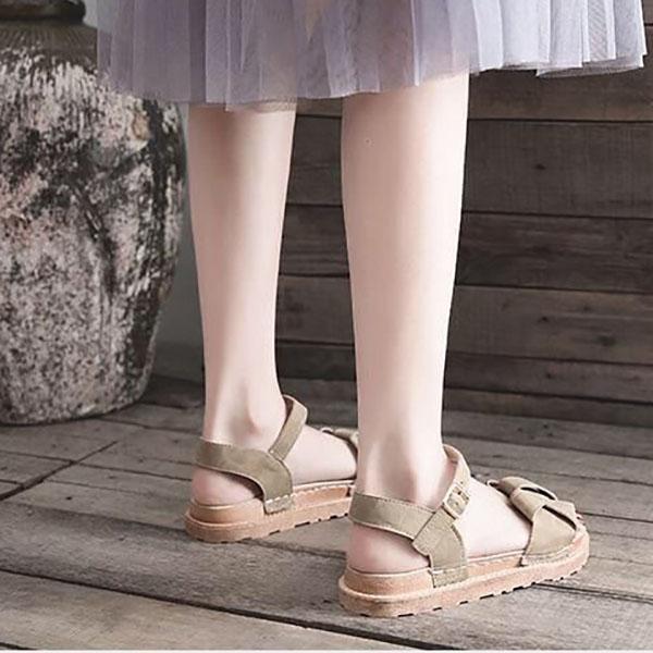 Ladies Sandals Women's Summer Thick-soled Student Fairy Style Collocation Dress Fashion Flat-bottom Trendy Shoes