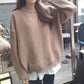 Autumn and Winter College Style Coat Solid Color Loose Top Knitted Long-sleeved Female Student Bottoming Shirt