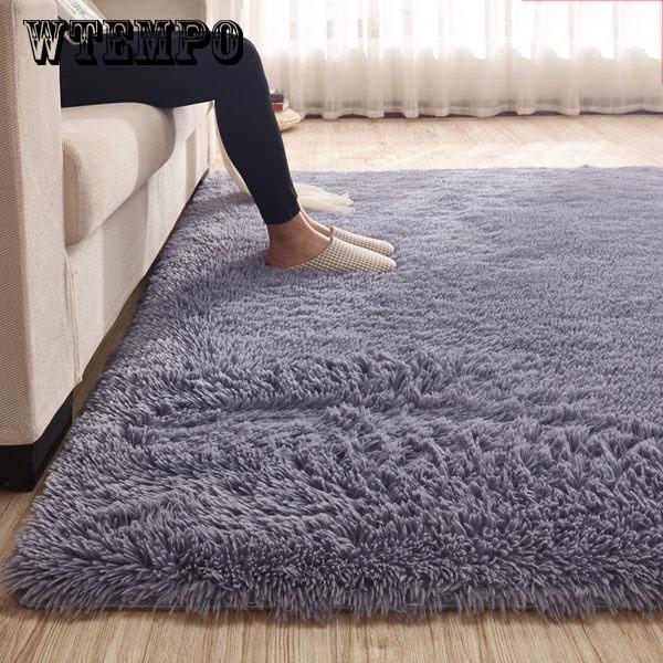 Living Room Area Carpet Mat Anti-Slip Bedroom Carpet Tea table long plush Carpets Bedroom