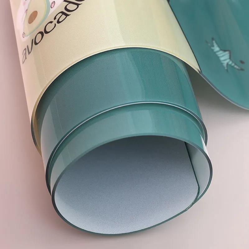 Tablecloth Soft Glass PVC Printed Tablecloth Waterproof and Anti-scald and Oil-proof Plastic Table Mat Coffee Table Crystal Plate Desktop High-end