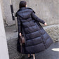 Winter Fashion Korean Style Shiny Thickened Loose Mid-length Down Jacket Women Over The Knee Warm and Comfortable Jacket
