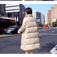 Winter Mid-length Women's Down Jacket Shiny Lamb Cashmere Collar Korean Style Stand-up Collar Loose Thick Warm Jacket Tide