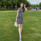 Little Daisy Cheongsam Improved Dress Short Floral Sexy Small Young Girl Daily Wear
